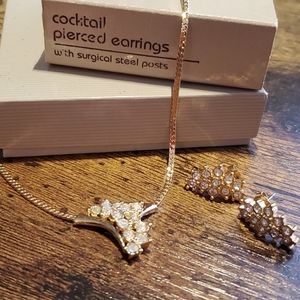 Avon necklace and earrings